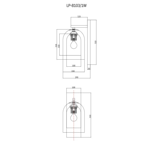 Kinkiet Elaris transparentny 1xE27 Light Prestige