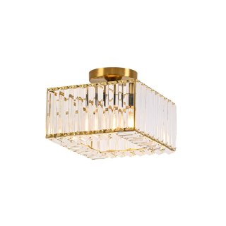 Light Prestige Kwadratowy plafon Vetro złoty 1xE27