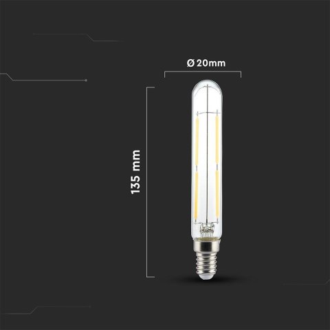 LED Bulb - 4W E14 T20 Filament Clear Glass 4000K