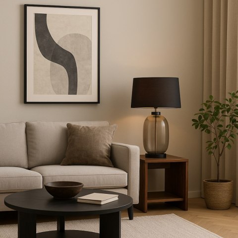 Lampa stołowa Amur dymna 1xE27 Light Prestige