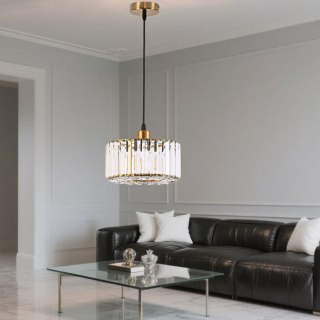 Light Prestige Okrągła lampa wisząca Vetro Złota1xE27