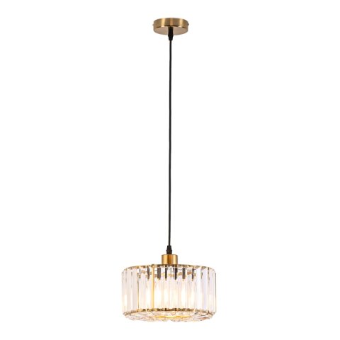 Light Prestige Okrągła lampa wisząca Vetro Złota1xE27