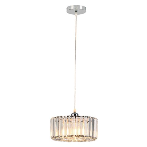 Light Prestige Okrągła lampa wisząca Vetro chrom 1xE27