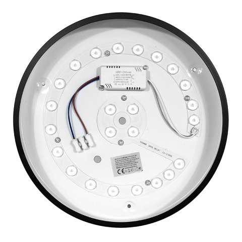 Panel LED Natynkowy 30cm okrągły BB04 30W 4000K czarny