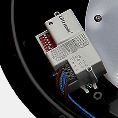 Plafon natynkowy LED 40cm Okrągły BB03 40W 4000K z czujnikiem czarny