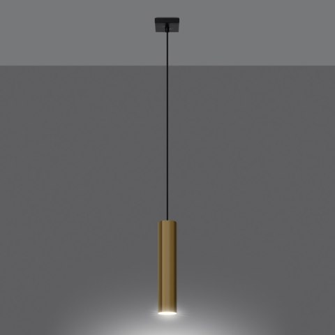 Żyrandol ZWIS SOLLUX Lampa Wisząca LAGOS 1 złoty połysk