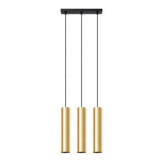 Żyrandol ZWIS SOLLUX Lampa Wisząca LAGOS 3 złoty połysk
