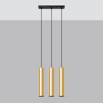 Sollux Lighting Lampa Wisząca LAGOS 3 złoty połysk