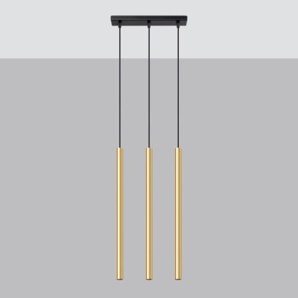 Sollux Lighting Lampa Wisząca PASTELO 3L złoty połysk