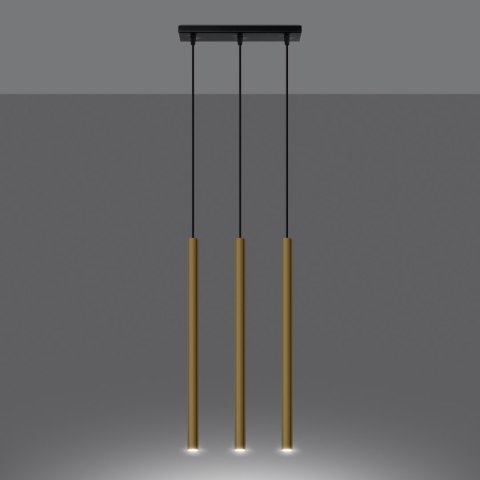 Lampa Wisząca PASTELO 3L złoty połysk
