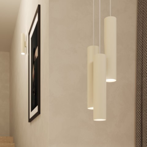 Żyrandol ZWIS SOLLUX Lampa wisząca LAGOS 1 beżowa