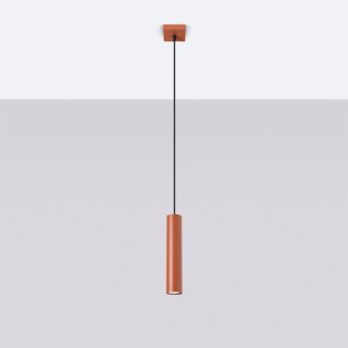 Żyrandol ZWIS SOLLUX Lampa wisząca LAGOS 1 ochra czerwona