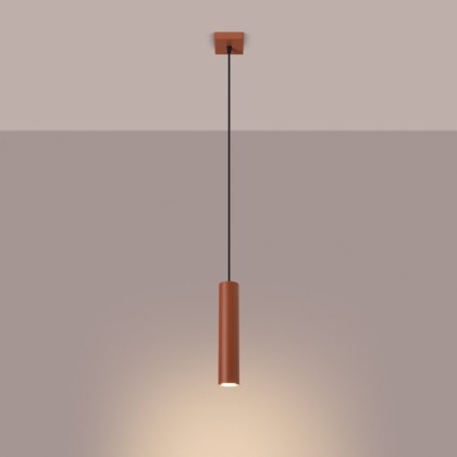 Sollux Lighting Lampa wisząca LAGOS 1 ochra czerwona
