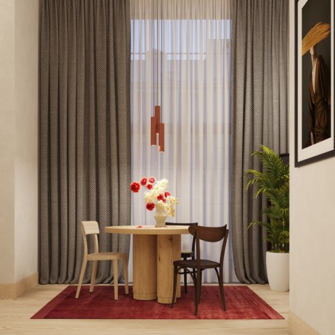 Żyrandol ZWIS SOLLUX Lampa wisząca LAGOS 1 ochra czerwona