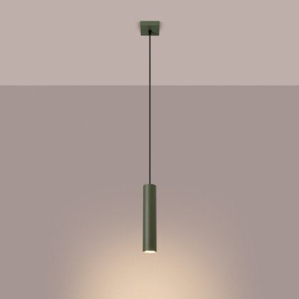 Sollux Lighting Lampa wisząca LAGOS 1 zielona oliwka
