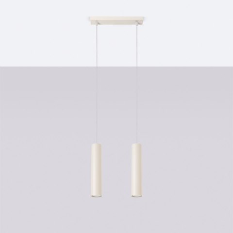 Żyrandol ZWIS SOLLUX Lampa wisząca LAGOS 2 beżowa