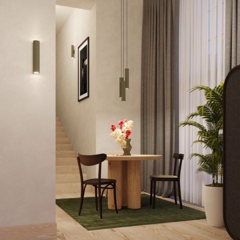 Żyrandol ZWIS SOLLUX Lampa wisząca LAGOS 2 zielona oliwka