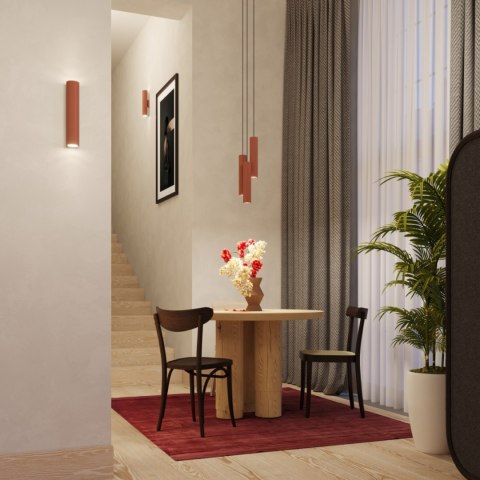 Żyrandol ZWIS SOLLUX Lampa wisząca LAGOS 3L ochra czerwona