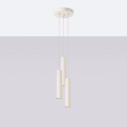 Sollux Lighting Lampa wisząca LAGOS 3P beżowa