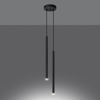 Sollux Lighting Lampa wisząca PASTELO 2 czarna
