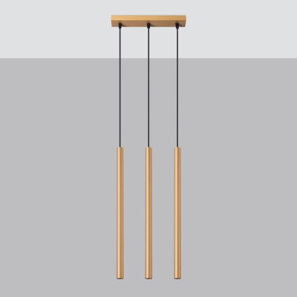 Sollux Lighting Lampa wisząca PASTELO 3L złota
