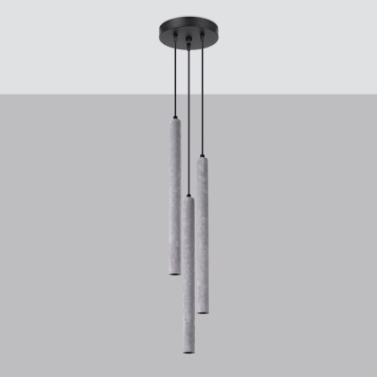 Sollux Lighting Lampa wisząca PASTELO 3P beton