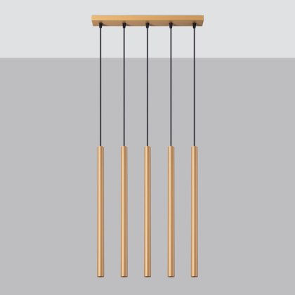 Sollux Lighting Lampa wisząca PASTELO 5L złota