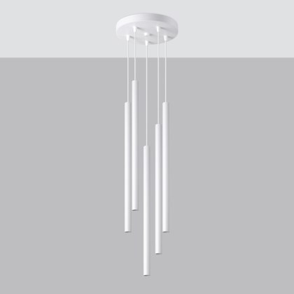 Sollux Lighting Lampa wisząca PASTELO 5P biała