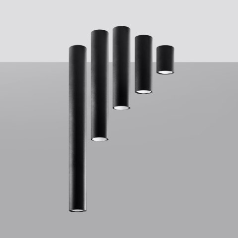 LAMPA SUFITOWA TUBA SPOT Plafon SOLLUX LAGOS 10 czarny