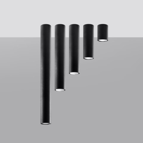 LAMPA SUFITOWA TUBA SPOT Plafon SOLLUX LAGOS 20 czarny