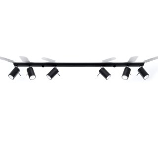 Sollux Lighting Plafon RING 6L czarny