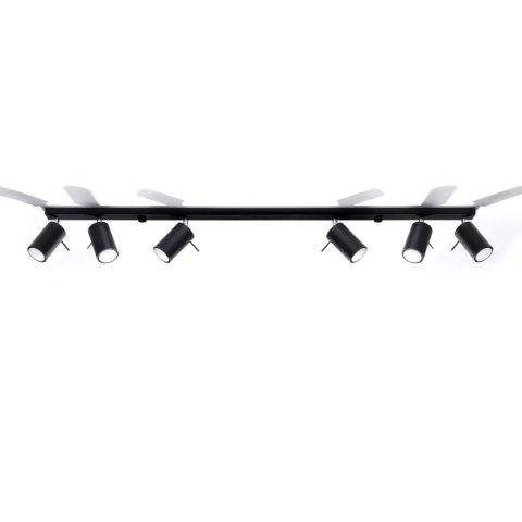 Plafon RING 6L czarny