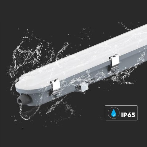 36W LED WP lamp fitting 120CM-sensor-milky cover+SS clips 4000K