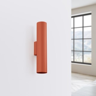 Kinkiet LAMPA ŚCIENNA SOLLUX LAGOS 2 ochra czerwona