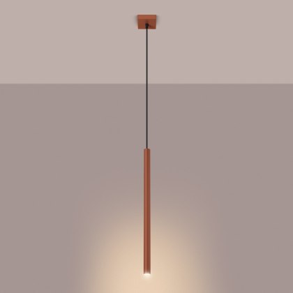 Sollux Lighting Lampa wisząca PASTELO 1 ochra czerwona