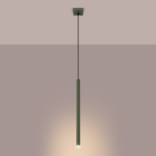 Sollux Lighting Lampa wisząca PASTELO 1 zielona oliwka