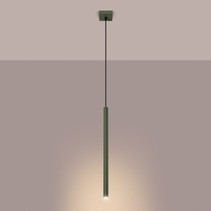 Sollux Lighting Lampa wisząca PASTELO 1 zielona oliwka