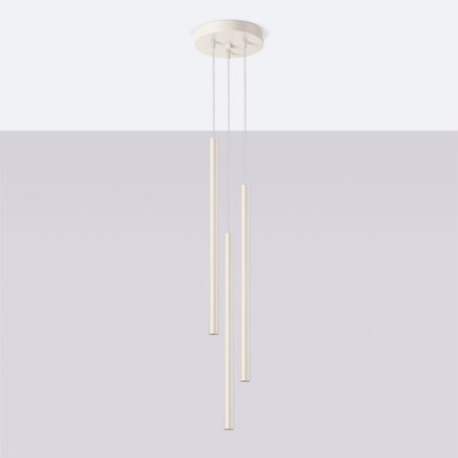 Sollux Lighting Lampa wisząca PASTELO 3P beżowa