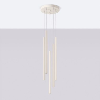 Sollux Lighting Lampa wisząca PASTELO 5P beżowa