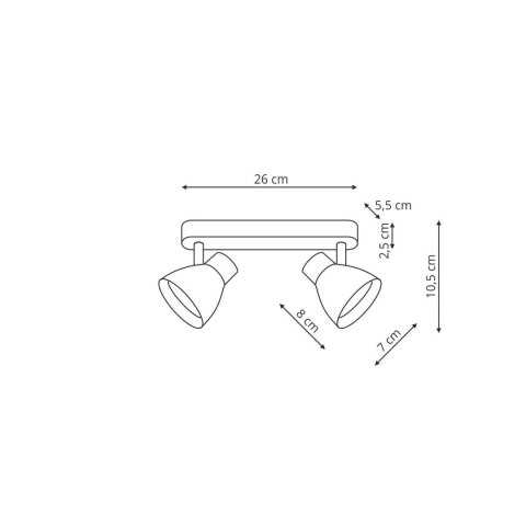 Dravo 2 spot biały 2xGU10 Light Prestige