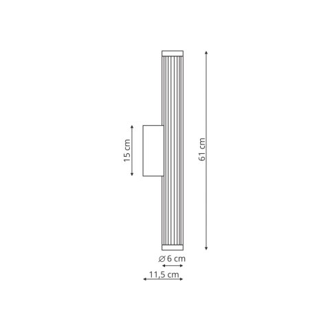Kinkiet Vena 60 cm czarna LED CCT Light Prestige