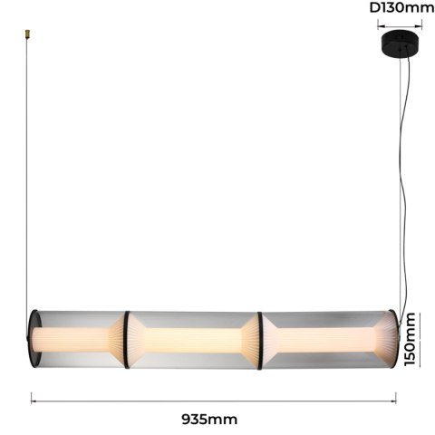 Lampa wisząca Aeris 3 linia transparent LED CCT Light Prestige