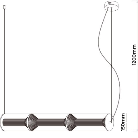 Lampa wisząca Aeris 3 linia transparent LED CCT Light Prestige