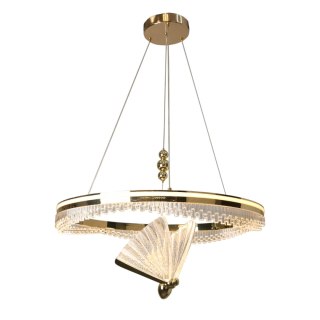 Light Prestige Lampa wisząca Marissa Cristal złota LED CCT