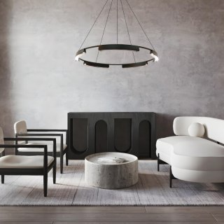 Lampa wisząca Tura 80 cm czarna LED CCT