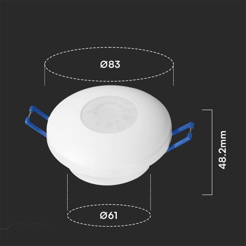 PIR CEILING SENSOR 2IN1 - WHITE BODY