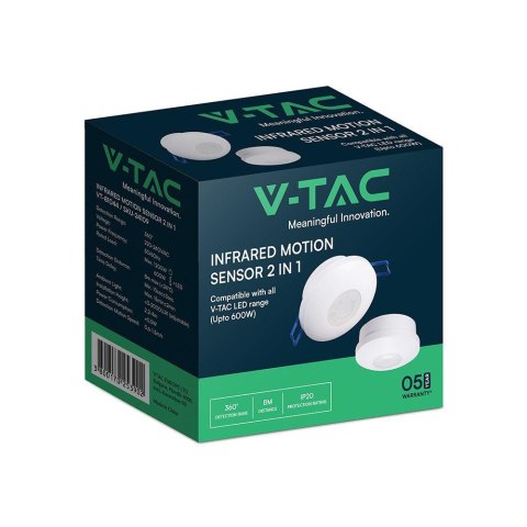 PIR CEILING SENSOR 2IN1 - WHITE BODY