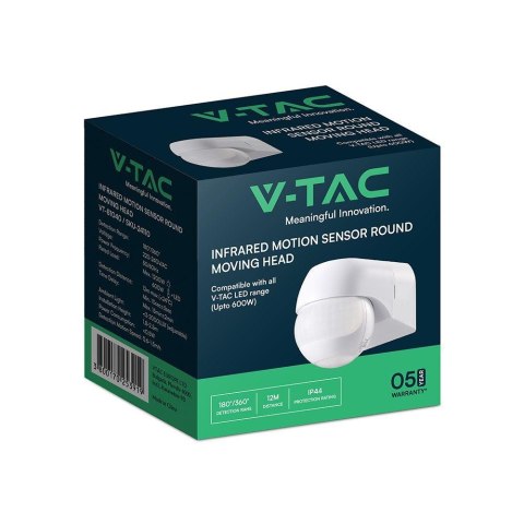 PIR WALL SENSOR 180?/360? - WHITE BODY IP44