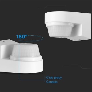 PIR WALL SENSOR 180?/360? - WHITE BODY IP44