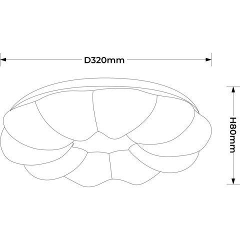 Plafon Ariva 33 cm biały LED 4000K Light Prestige